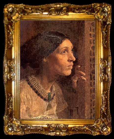 framed  Moore, Albert Joseph The Mother of Sisera Looked out a Window, ta009-2